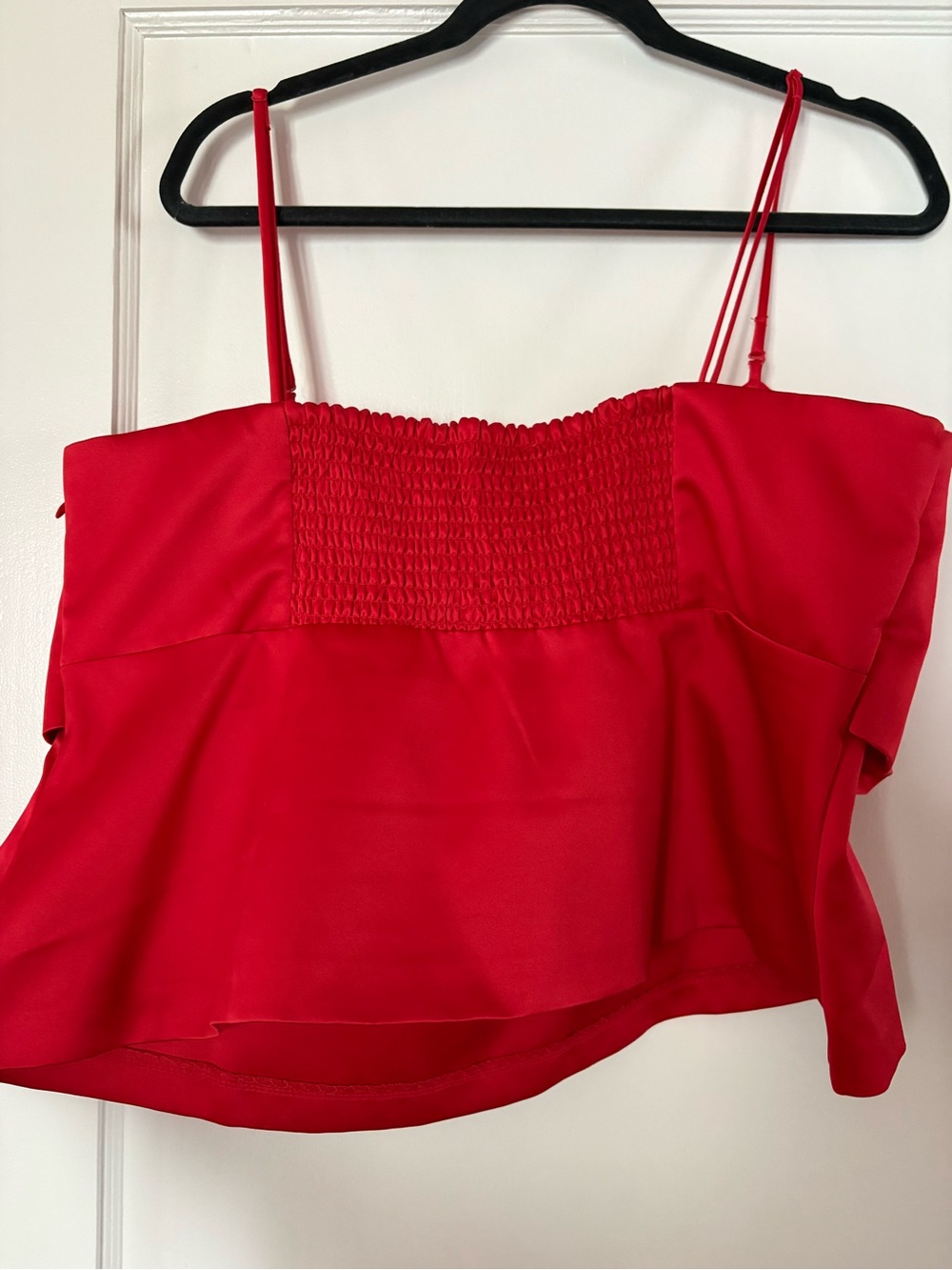 LOFT Red Bow-Front Spaghetti Strap Top - Picture 2 of 5